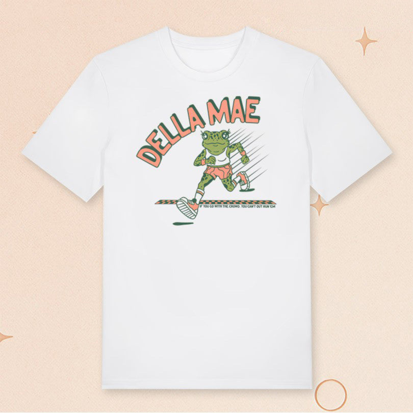 Della Mae Merch Della Mae Ut Run Em Frog T-Shirt Presents For Music Lovers - Roseregae
