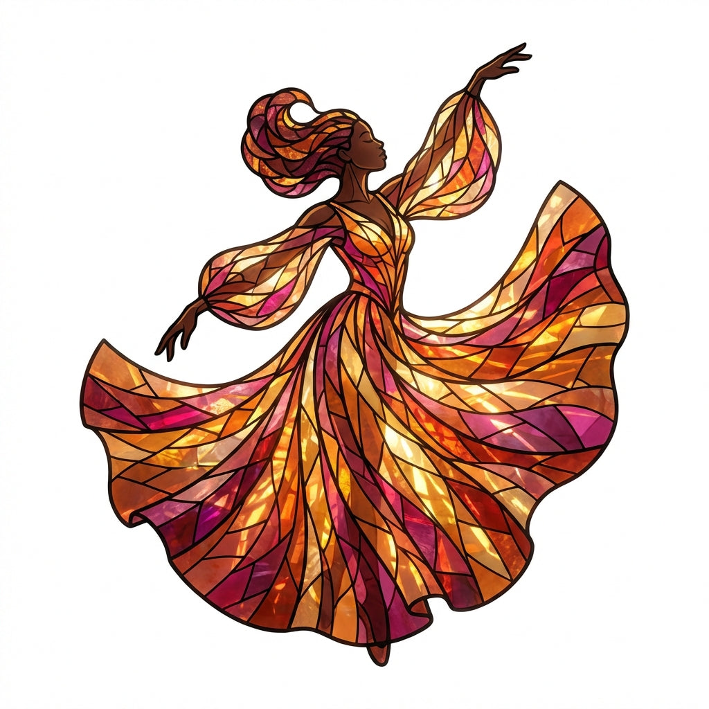 African American Woman Acrylic Suncatchers - Vibrant Juneteenth Cultural Wall Art