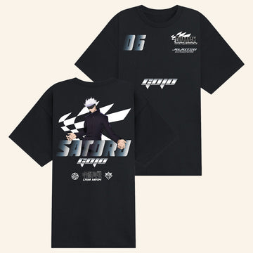 Dim Mak x Jujutsu Kaisen Merch Gojo Racer T-Shirt Best Gifts For Manga Lovers - Roseregae