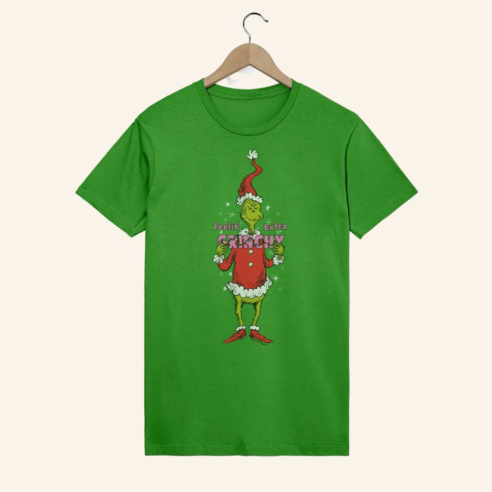 Dr Seuss Official Merch The Grinch T-Shirt Feeling Extra Grinchy Shirt Christmas Gifts For Him - Roseregae