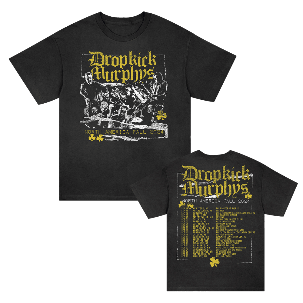 Dropkick Murphys Merch Dropkick Murphys North America Fall 2024 Tour T-Shirt Band Fans Gifts - Roseregae