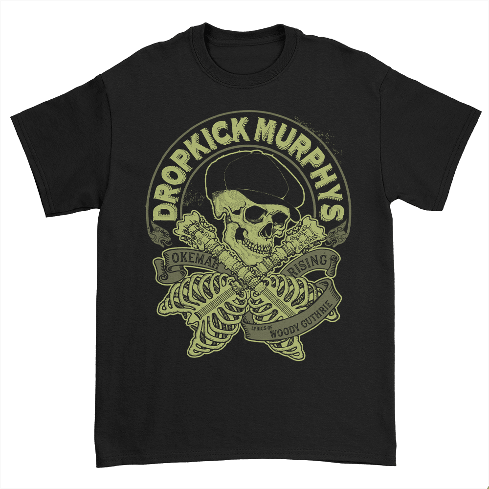 Dropkick Murphys Merch Dropkick Murphys Skelly Guitar Bones T-Shirt Gifts For Rock Band Fans - Roseregae