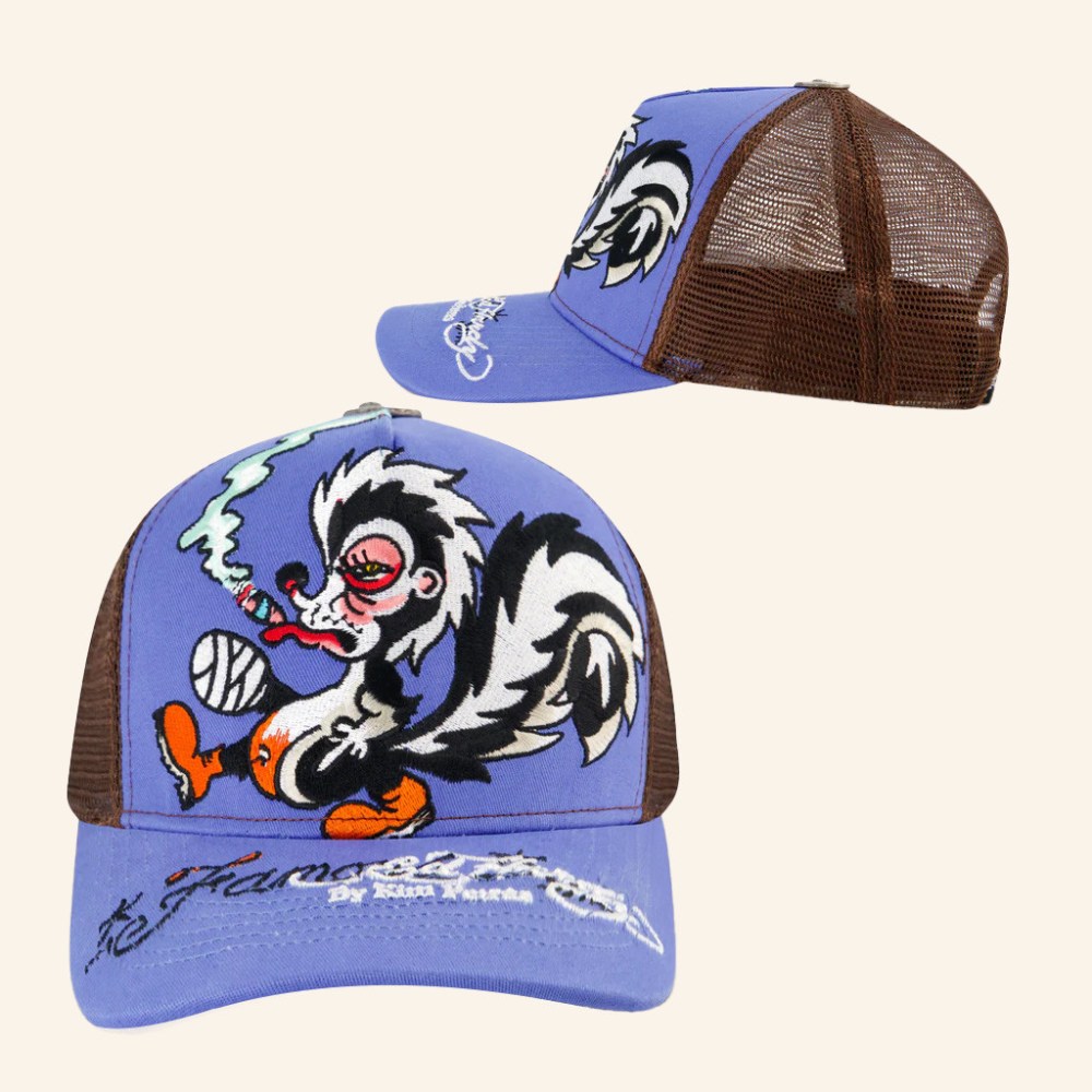 Ed Hardy Merch Famous Skunk Trucker Hat Christmas Present For Husband - Rose Regae