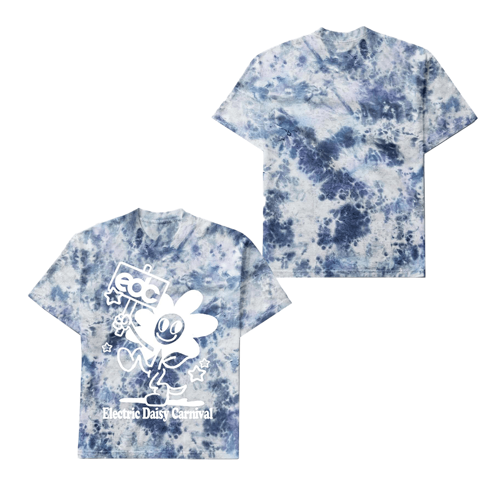EDC Merch EDC Daisy Sign Tie Dye T-Shirt Gifts For Music Fans Father's Day Gift for Dad - Roseregae