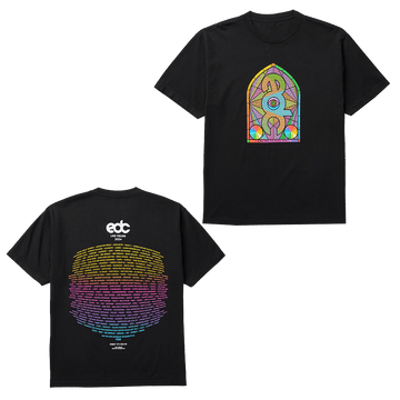 EDC Merch EDC LV Stained Glass Lineup T-Shirt Gifts For Fans Vintage Hoodie Gift for Men - Roseregae