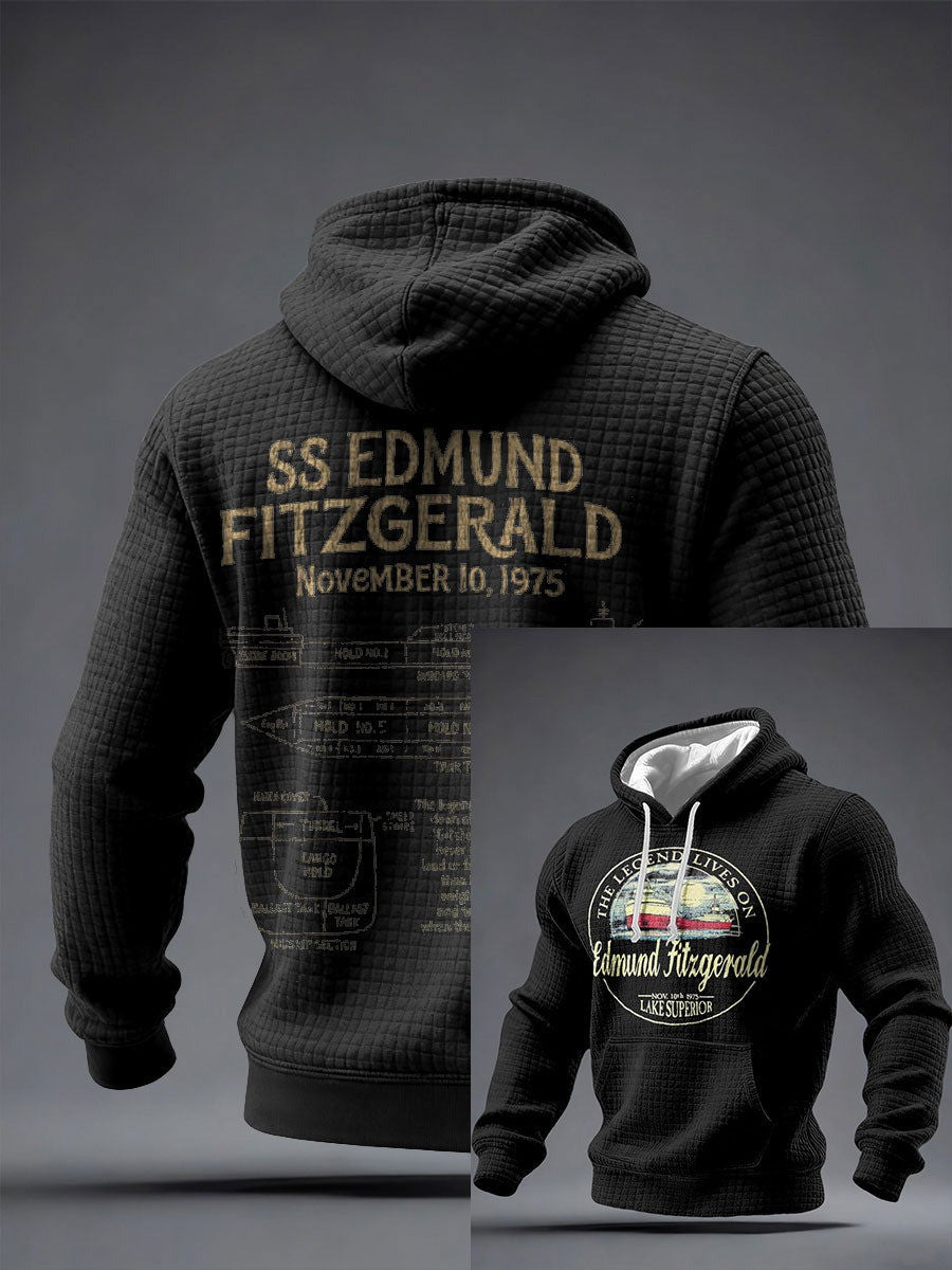 Edmund Fitzgerald The Legend Lives On Hoodie SS Edmund Fitzgerald November 10Th 1975 Apparel - Rose Regae