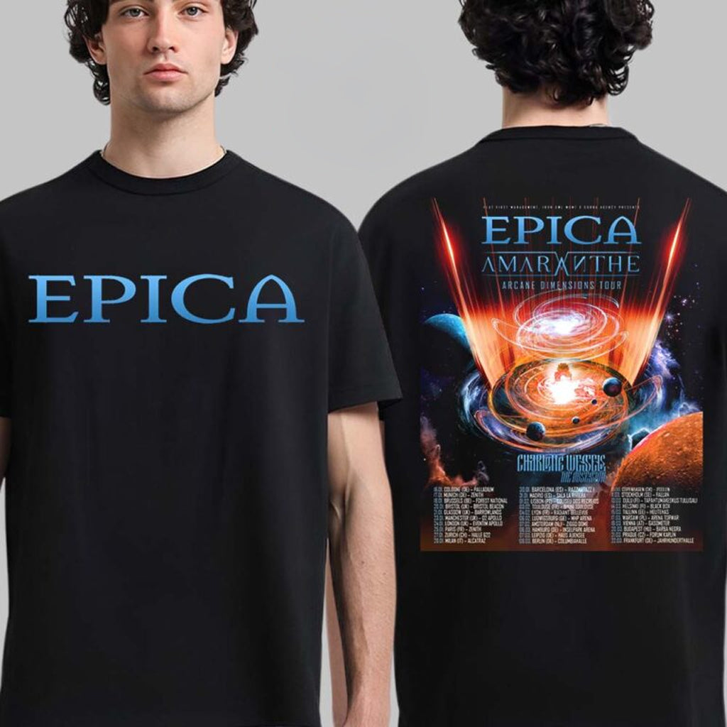 Epica Arcane Dimensions Tour 2026 Europe And UK Schedule Dates T-Shirt Epica Merch - Roseregae