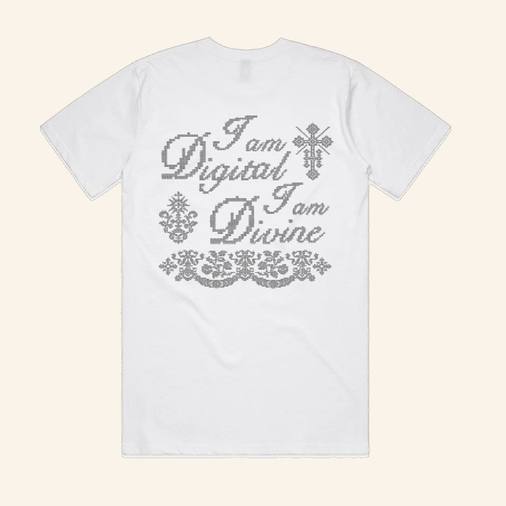 Erin Lecount Merch I Am Digital I Am Divine White T-Shirt Cool Gifts For Music Lovers - Roseregae
