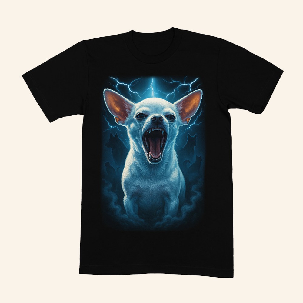 Everydaydays Merch Panchostein T-Shirt Chihuahua Lightning Shirt Gifts For Husband - Roseregae