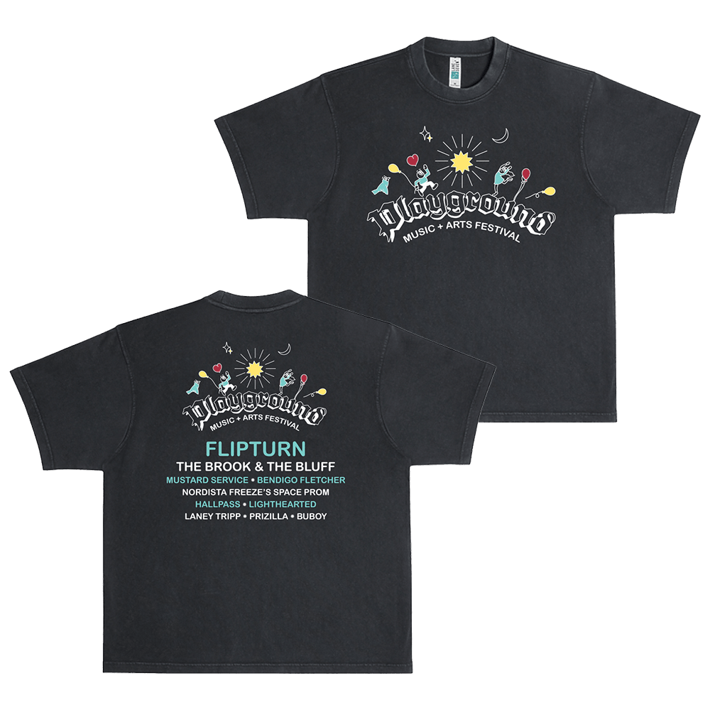 Flipturn Merch Playground 2025 Festival Flipturn T-Shirt Gifts For Rock Band Fans - Roseregae