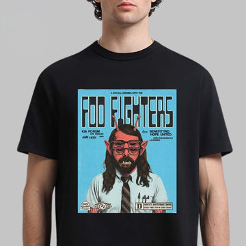Foo Fighters Los Angeles CA 2026 Event Poster At Kia Forum On January 14 2026 Happy Birthday Dave Good Times For A Good Cause T-Shirt - Roseregae