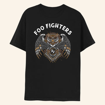 Foo Fighters Merch Foo Fighters Owl T-Shirt Gift Ideas For Rock Lovers - Roseregae