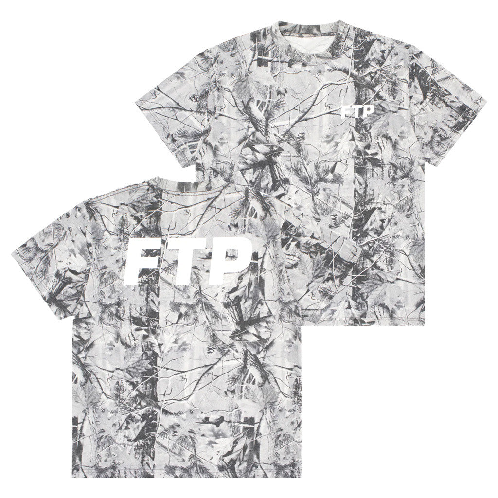 FTP Merch Gray Tree Camo Logo T-Shirt Fthepopulation Merch Gifts For Him - Lily Birch Market