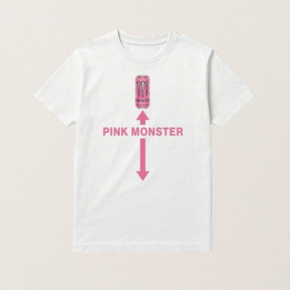 Funny Pink Monster Energy T-Shirt Strawberry Dreams Flavour Gifts For Him - Roseregae