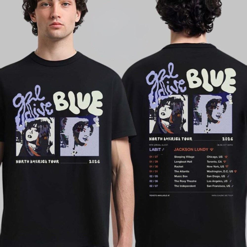Galdive Blue North America Tour 2026 Schedule Dates T-Shirt Fan Merch Gifts For Friends - Roseregae