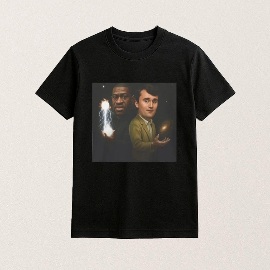 George Floyd And Charlie Kirk Wizard Shirt Funny Political T-Shirt Memorial Gifts - Roseregae