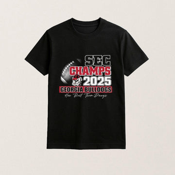Georgia Football Merch 2025 Sec Champions How About Them Dawgs Shirt Gifts For Football Lovers - Roseregae