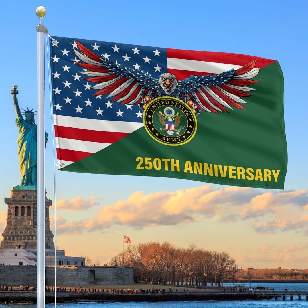 250th Anniversary Of The Army Grommet Flag Gifts For Army Veteran Patriotic Home Decor