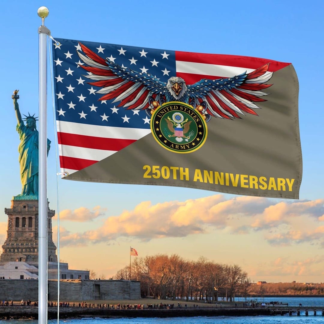 250th Anniversary Of The Army Grommet Flag Gifts For Army Veteran On Father's Day