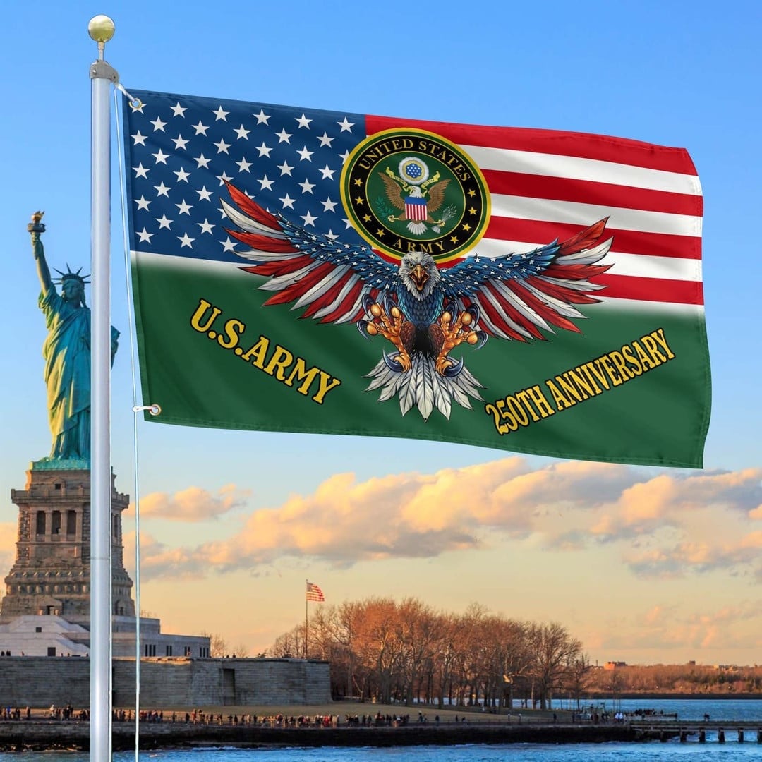 250th Anniversary Of The Army Grommet Flag Gifts For Army Veteran Patriotic Decoration