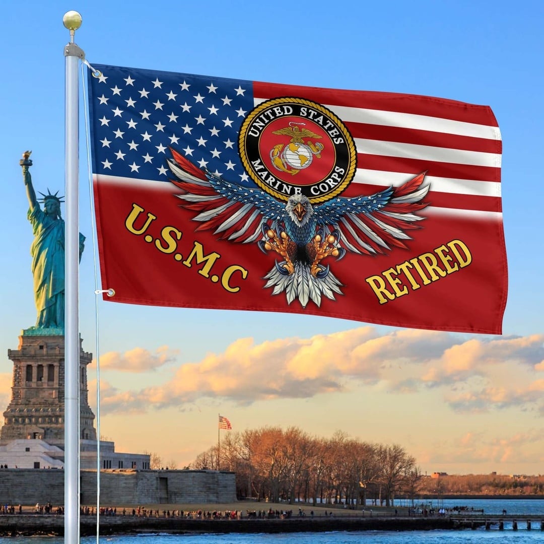 US Marines Retired Grommet Flag Best Gifts On Father's Day for Marine Dad