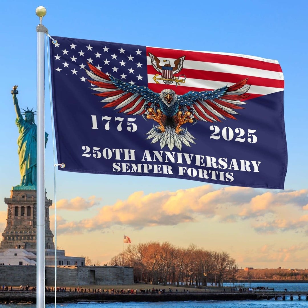 250th Anniversary Of US Navy Flag Tribute Present for Navy Veteran on Father's Day