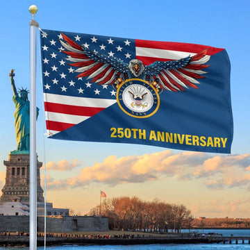 250th Anniversary Navy Flag Gifts For Navy Veteran On Father's Day Patriotic Decor