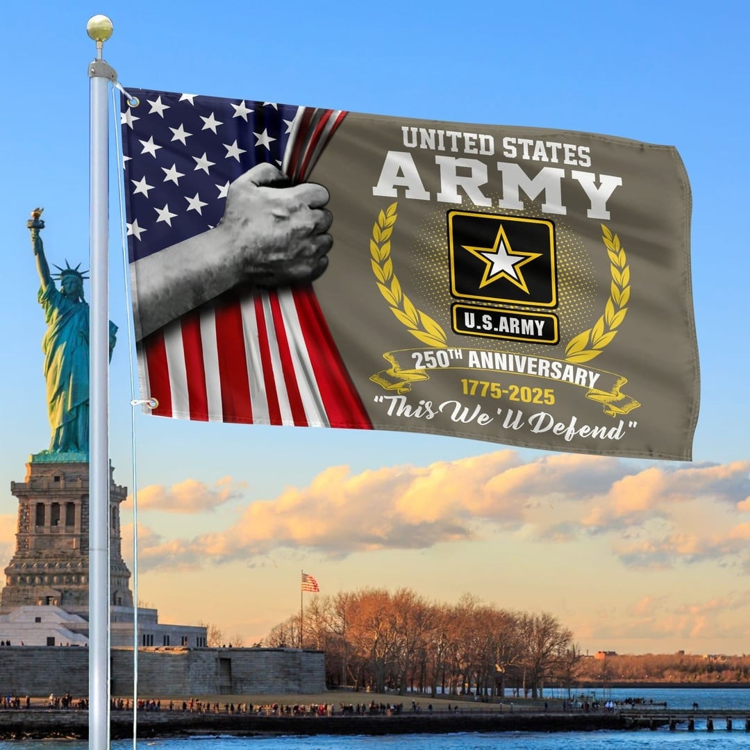 250th Anniversary United States Army Flag Gifts For Army Veteran Patriotic Home Decor