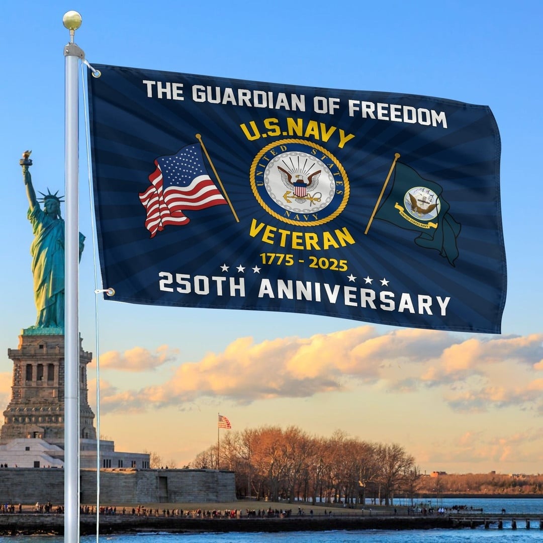 250th Anniversary US Navy Flag Independence Day Gifts For Navy Veteran