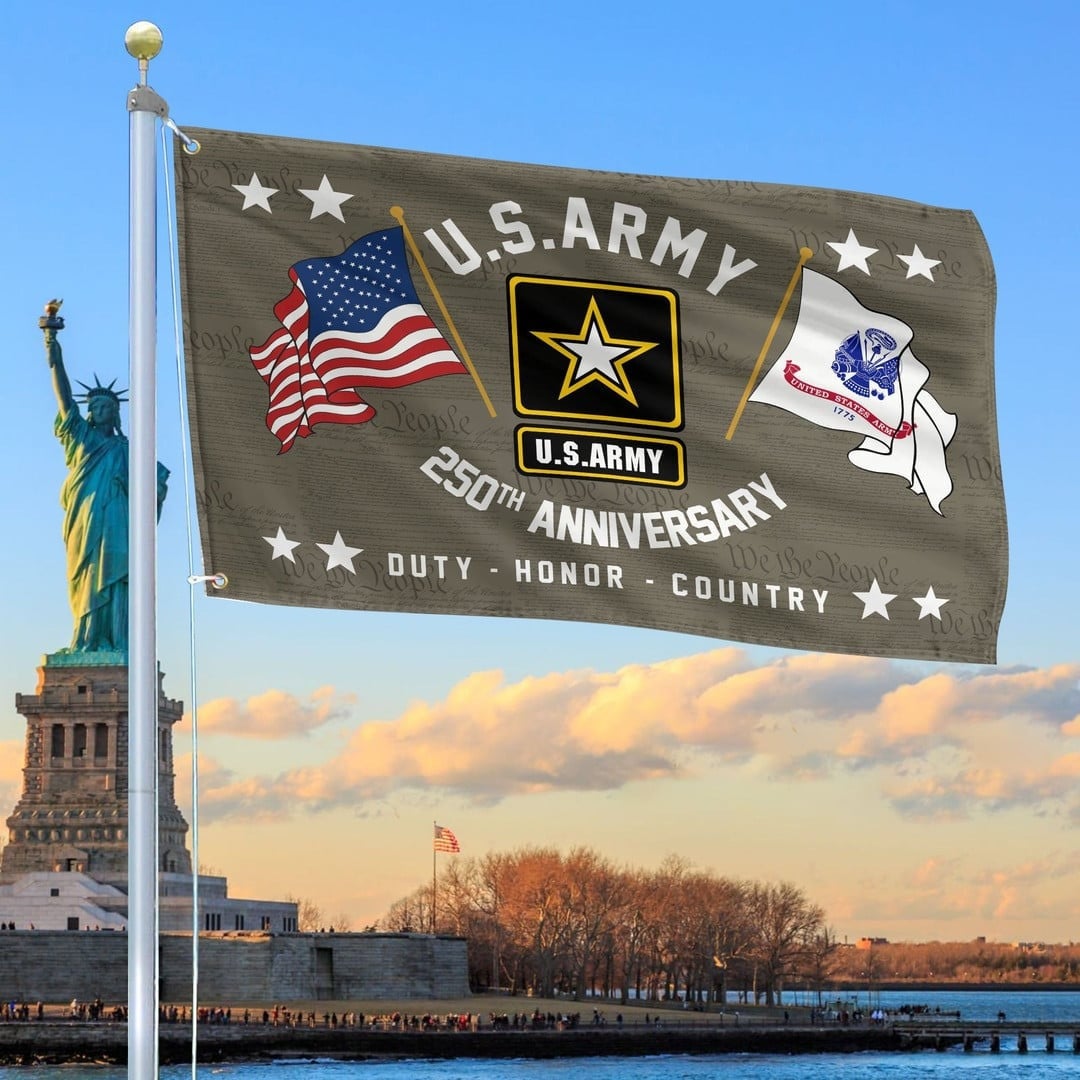 250th Anniversary Of The Army Grommet Flag Army Veteran Gift On Father's Day