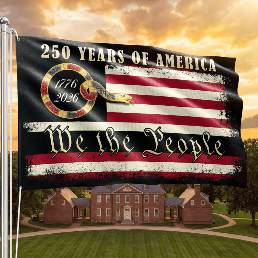 250 Years We The People Flag 1776 American Patriotic Flag House Decor