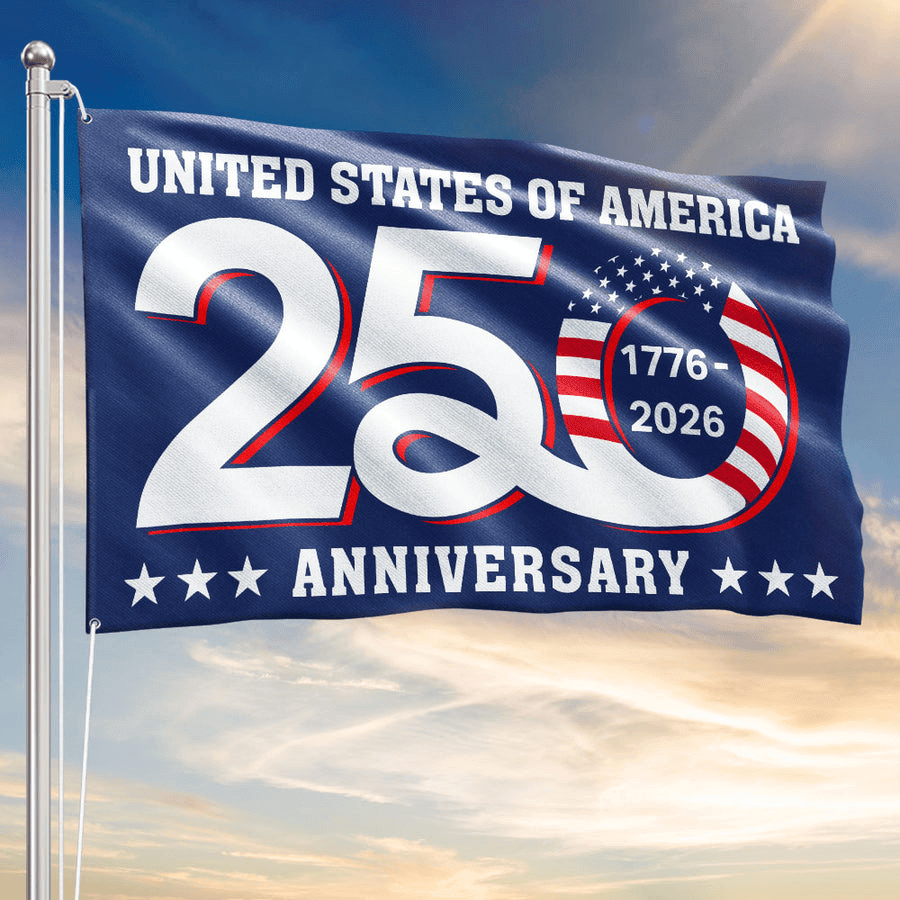 250th Anniversary Flag 1776 2026 United States of America Flag Patriotic Decor