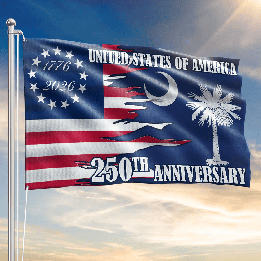 250Th Anniversary Flag 1776 2026 America South Carolina Flag Outdoor Decor