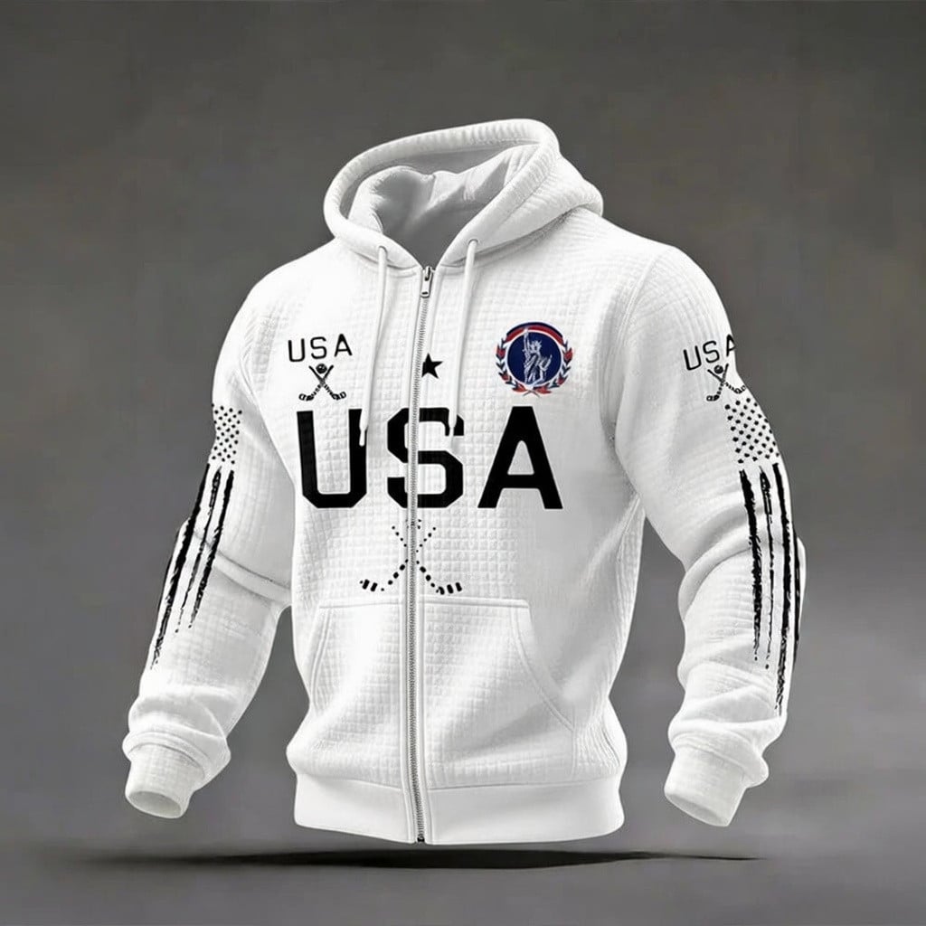 Team USA Hockey 2026 Champions Zip Hoodie USA Hockey Olympic Merch Fan Gift For Men