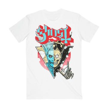 Ghost Merch Store Ghost Band Split Face T-Shirt Gifts For Music Fans Christmas Gift for Him - Roseregae