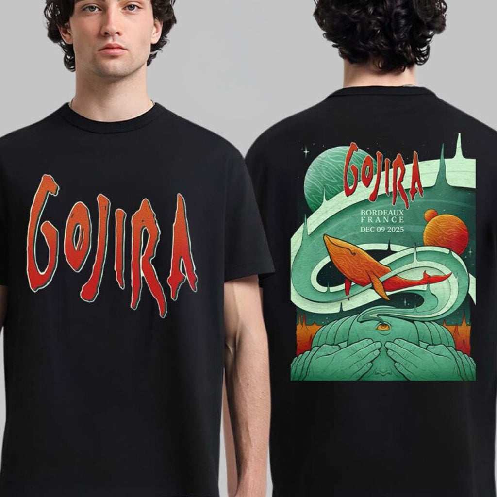 Gojira Bordeaux France 2025 Event Poster At Arkea Arena On December 9 2025 T-Shirt Gojira Merch - Roseregae