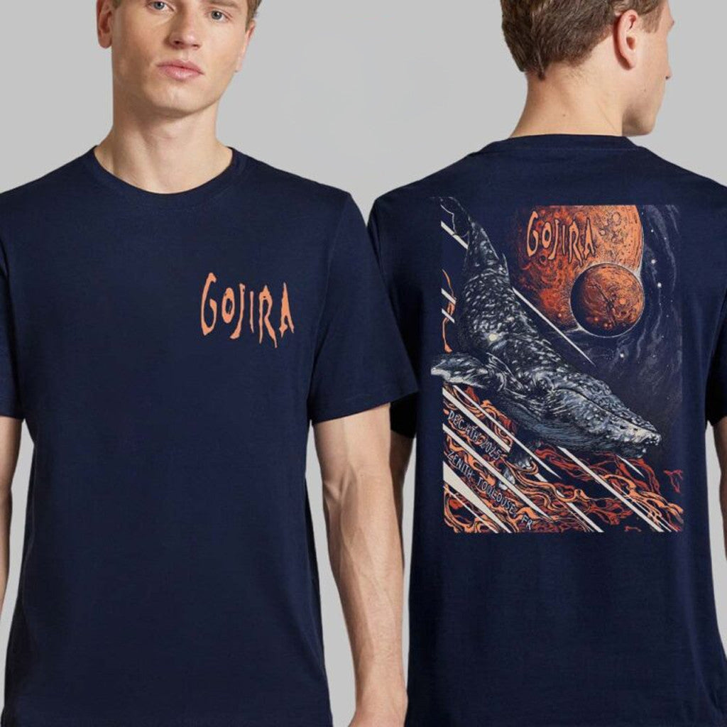 Gojira Toulouse France 2025 Venue Poster At Zenith On December 4 2025 Space Whale Art T-Shirt - Roseregae