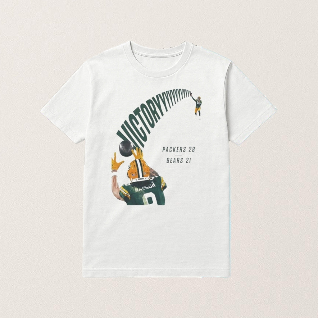 Green Bay Football Victory 28 Bears 21 T-Shirt Gifts For Football Lover - Roseregae