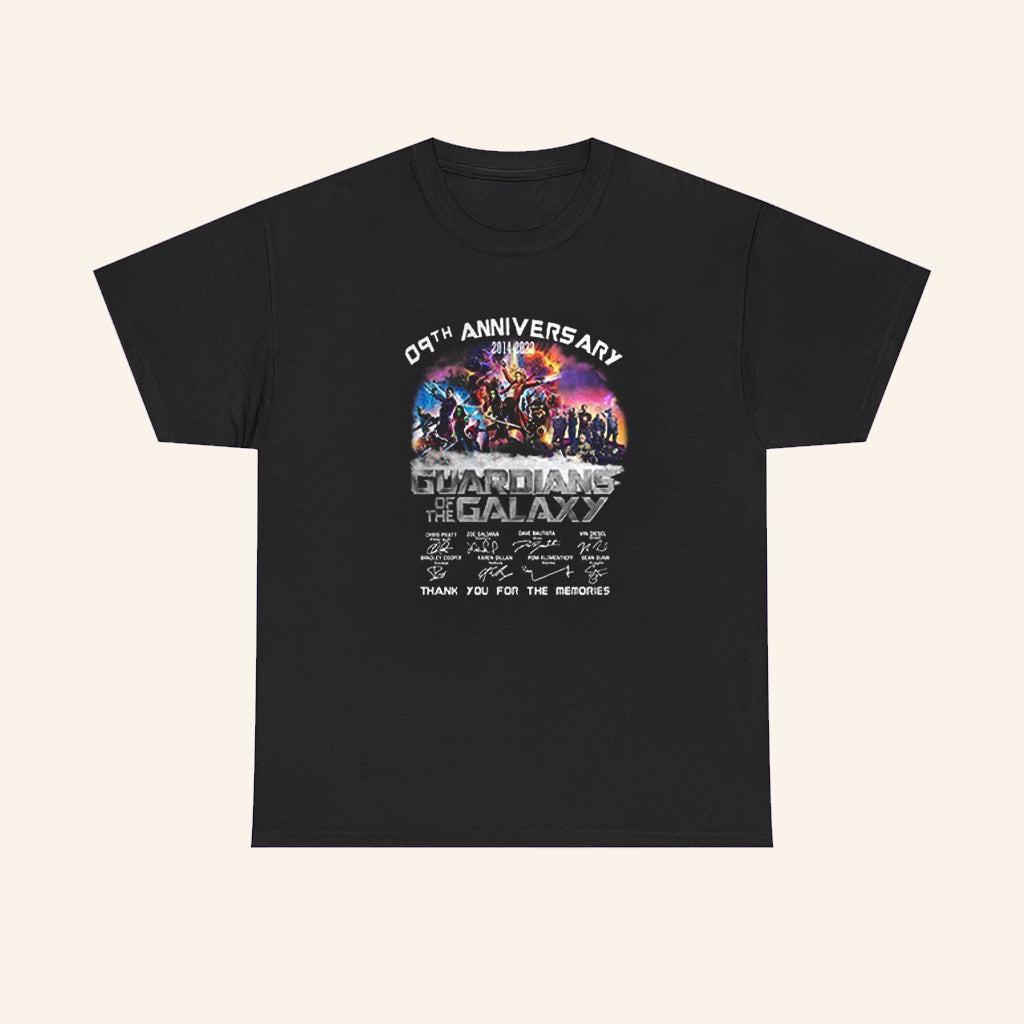 Guardians Of The Galaxy 09Th Anniversary T-Shirt Thank You For The Memories Shirt Gift For Fans - Roseregae