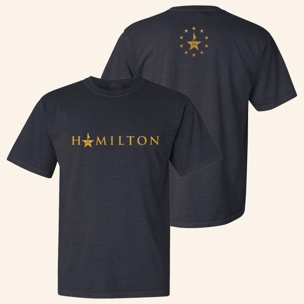 Hamilton Merch Hamilton 10 Years Title T-Shirt Cool Gifts For Music Lovers - Roseregae