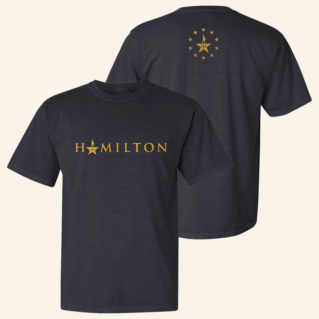 Hamilton Merch Hamilton 10 Years Title T-Shirt Cool Gifts For Music Lovers - Roseregae