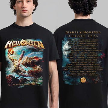 Helloween Giants And Monsters Europe 2025 Tour T-Shirt Helloween Merch Gifts For Band Fans - Roseregae