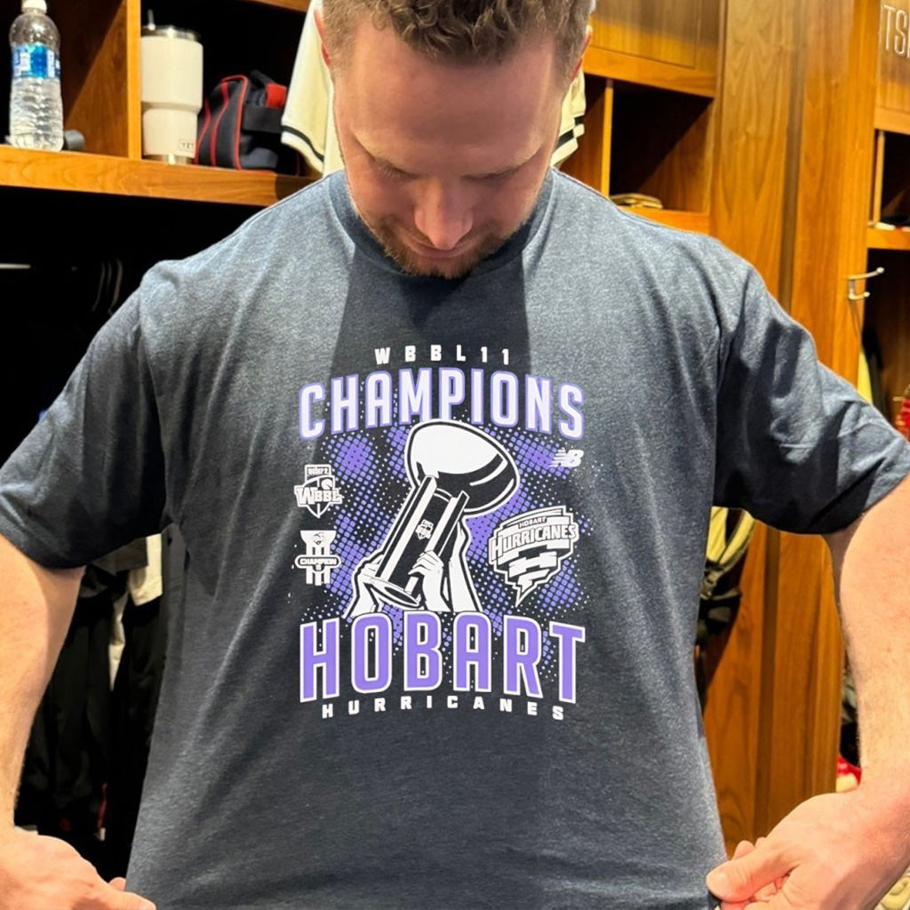 Hobart Hurricanes Wbbl 2026 Champions T Shirt - Roseregae
