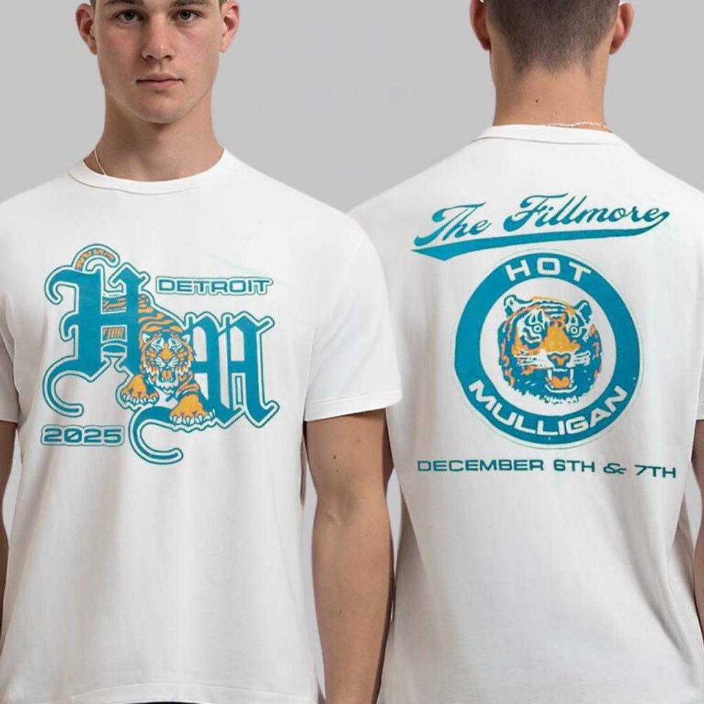 Hot Mulligan Detroit Michigan 2025 Event City At The Fillmore On Dec 6 And 7 2025 Tiger Shirt - Roseregae