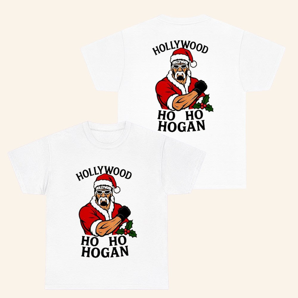 Hulk Hogan Merch Hollywood Ho Ho Hogan T-Shirt Christmas Gifts For Brothers - Roseregae