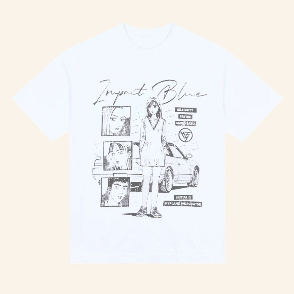 Hypland Merch Initial D Impact Blue Shirt Gifts Ideas For Racing Lovers - Roseregae