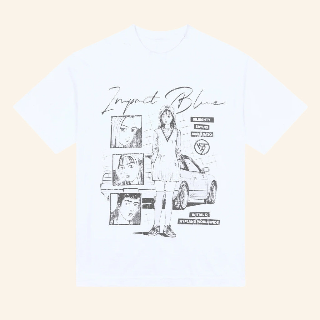 Hypland Merch Initial D Impact Blue Shirt Gifts Ideas For Racing Lovers - Roseregae