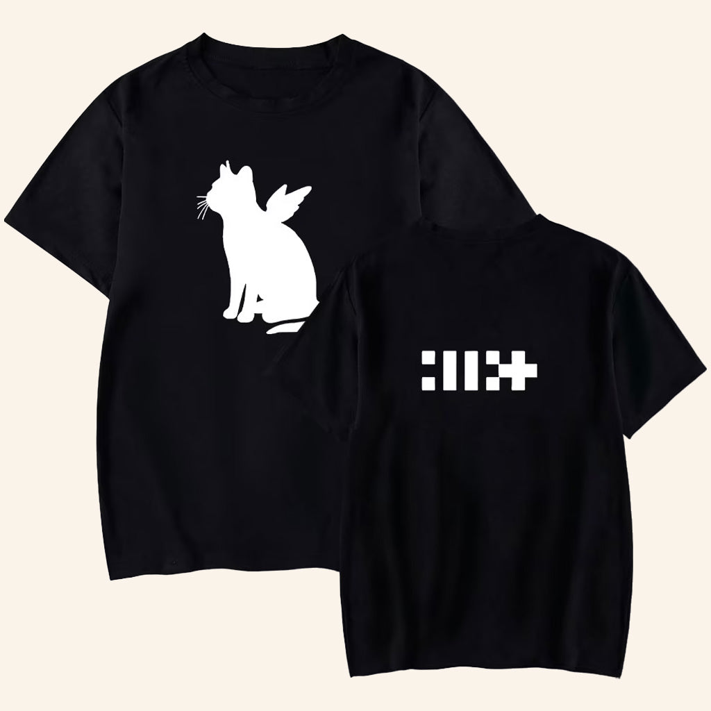 ILLIT Merch ILLIT Kpop Logo T-Shirt Cat Shirt Gifts Ideas For Sisters - Roseregae