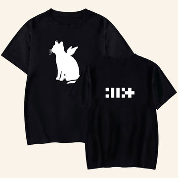 ILLIT Merch ILLIT Kpop Logo T-Shirt Cat Shirt Gifts Ideas For Sisters - Roseregae