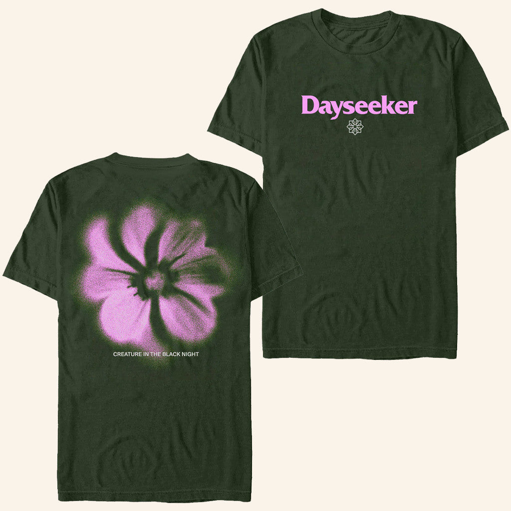 Impericon Merch Dayseeker Faded Flower Military Green T-Shirt Wife Gifts - Roseregae